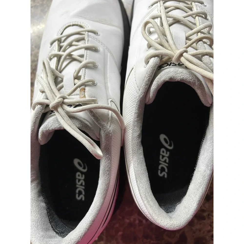 Asics Gel-Course Duo Golf Shoes Mens 13 White Black Spiked 1111A220